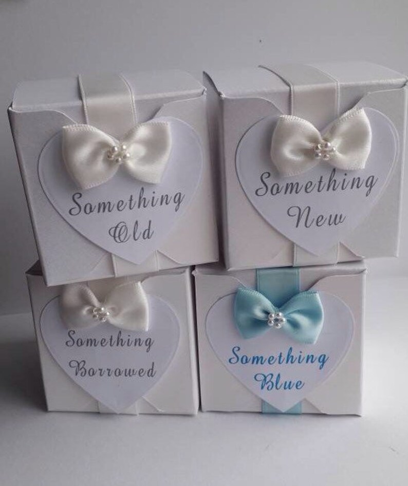 Wedding Day Gift Boxes Something Old-New-Borrowed-Blue | Etsy