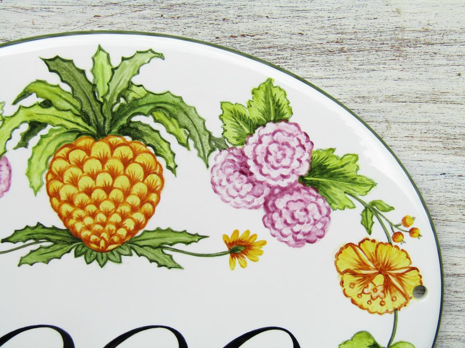 Pineapple House Number Address Number Sign Pineapple Sign Etsy