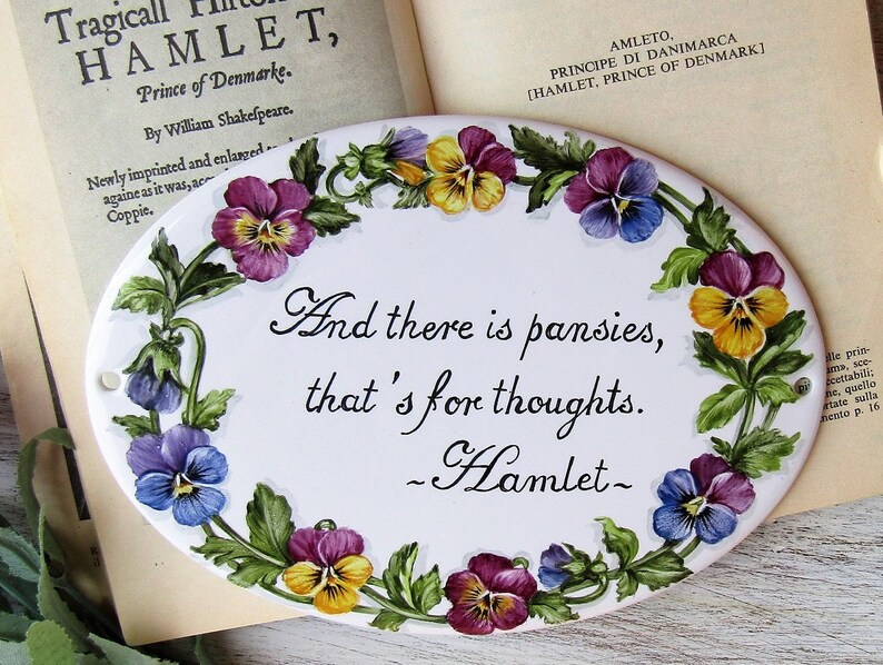 Personalized Garden Sign With Pansies Custom Image 0