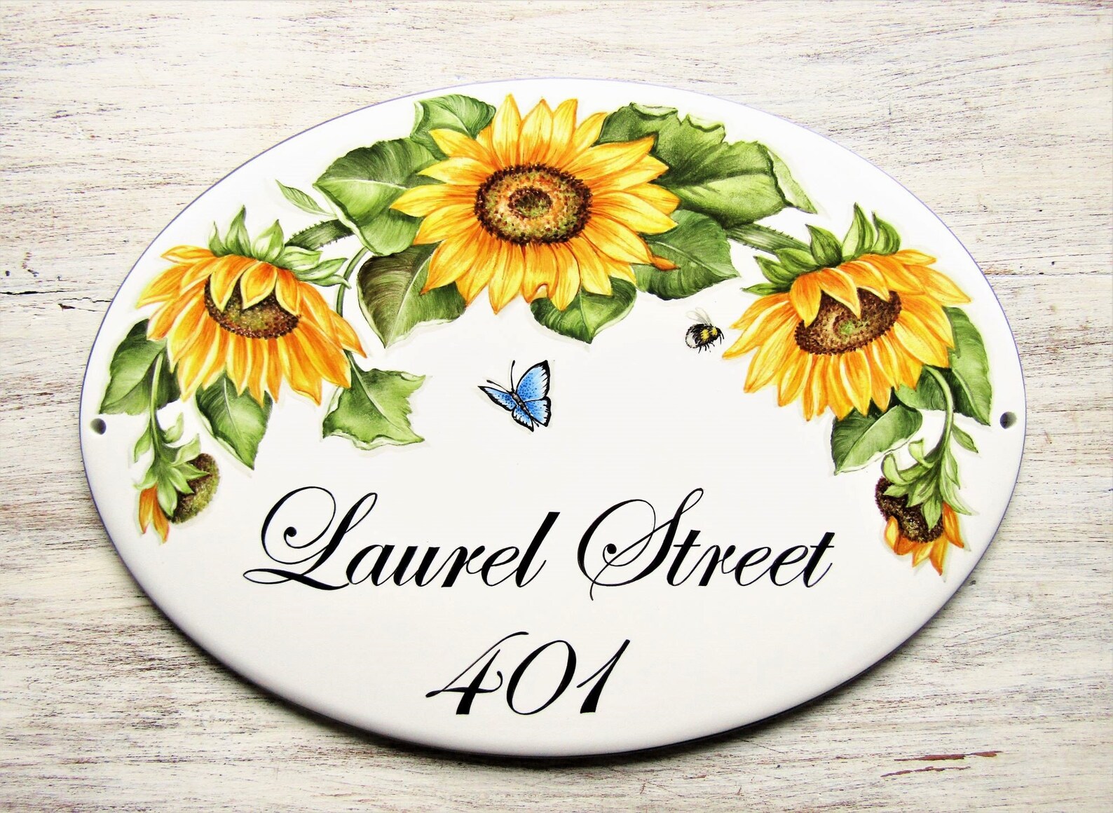 Sunflower House Sign Custom Garden Sign Personalized House Etsy
