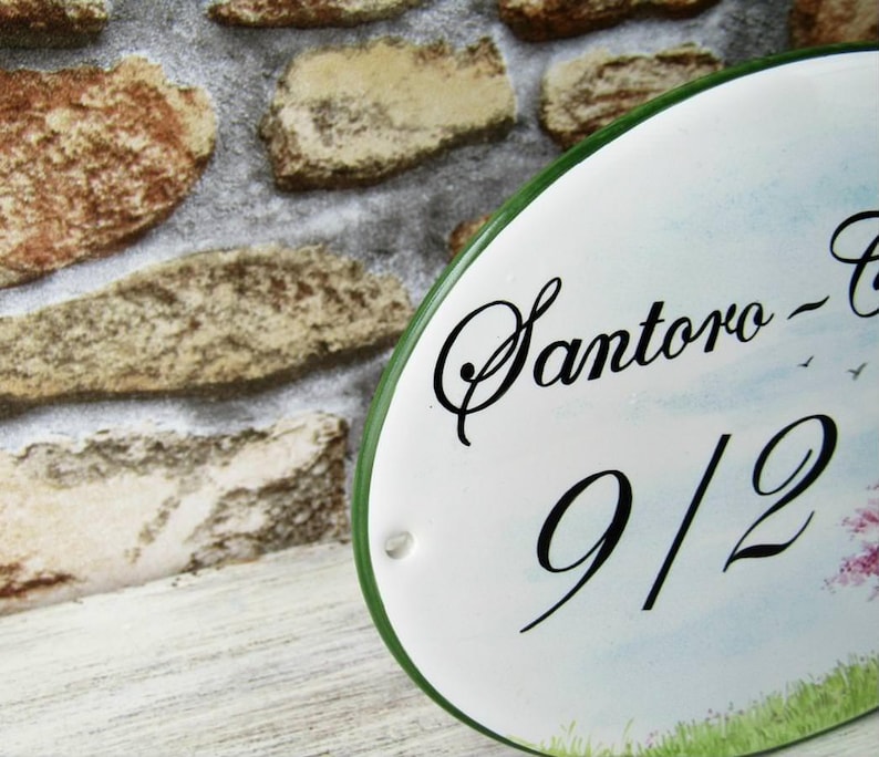 Cherry Tree Sign Cherry Blossoms Sign House Address Plaque Etsy