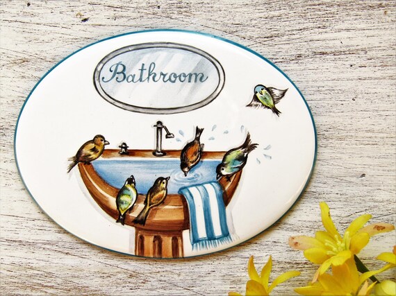 Wash Room Sign Laundry Room Sign Bathroom Door Signs Guest Room Signs Room Decor Hotel Room Sign Restroom Signs Bird Decor Signs