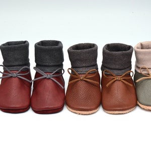 CRAWLING SHOES/ Nappa organic leather LENA - many colors!