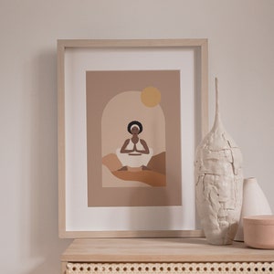 Yoga Pose Printable | Yoga Wall Decor | Boho Earthy Yoga Poster ** Instant Download **