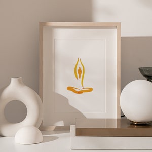 Yoga Pose Prints | Watercolor Line Yoga Asana Wall Art | Spiritual Poster | Zen Wall Decor ** Instant Download **