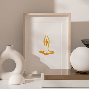 Watercolor Yoga Pose Print: Spiritual Zen Wall Art (Digital Download)