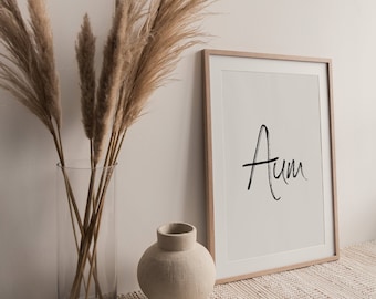 Aum Yoga Print: Om Symbol Wall Art | Spiritual Home Decor | Meditation Room | Yoga Lover Gift