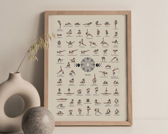 Advanced Hatha Yoga Sequence Wall Art | Iyengar Yoga Poster | Yoga Pose Printable ** Instant Download **