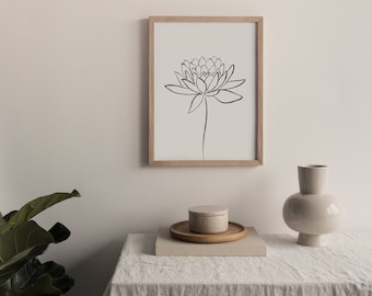 Lotus Flower Poster | Spiritual Wall Art | Watercolor Lotus | Meditation Wall Decor | Yoga Printable ** Instant Download **
