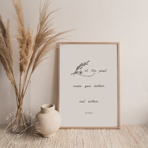 Buddha Quote Floral Print: Spiritual Meditation Art (Digital Download)