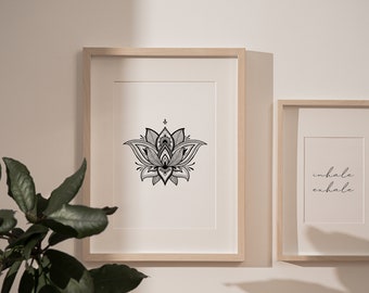Lotus Flower Print: Spirituelle Zen Wand Kunst (Digitaler Download)