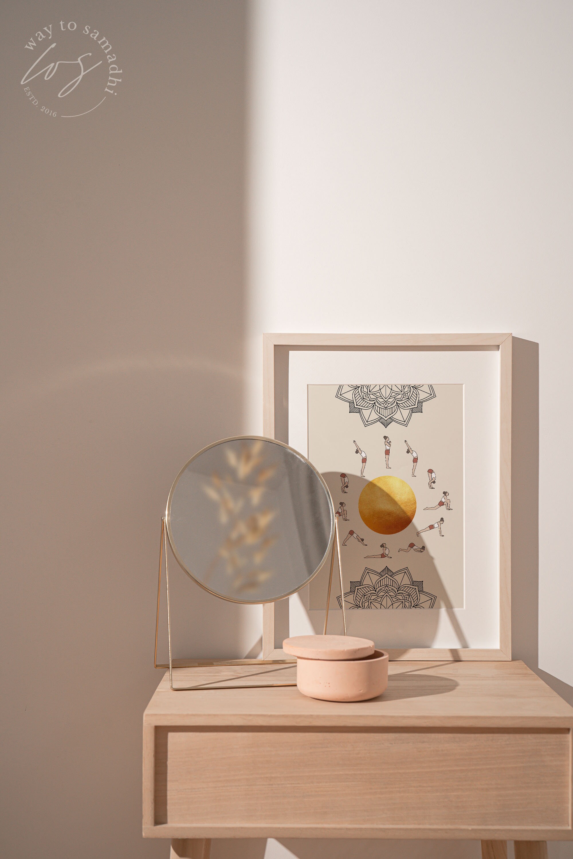 Surya Namaskar Yoga Sequence Wall Art Sun Salutation Yoga Printable