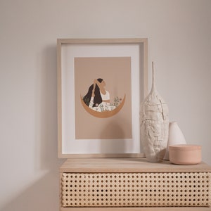 Crescent Yoga Pose Printable | Yoga Wall Decor Print | Boho Earthy Yoga Poster ** Instant Download **