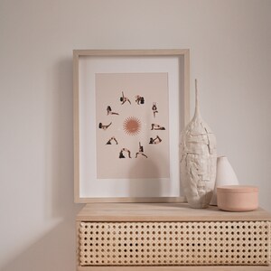 Yoga Pose Wall Art | Boho Yoga Print | Celestial Yoga Wall Decor ** Instant Download **