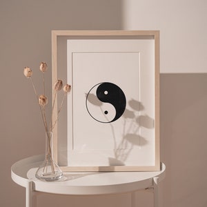 Yin Yang Symbol Prints | Spiritual Yoga Poster | Zen Wall Art | Mindfulness ** Instant Download **