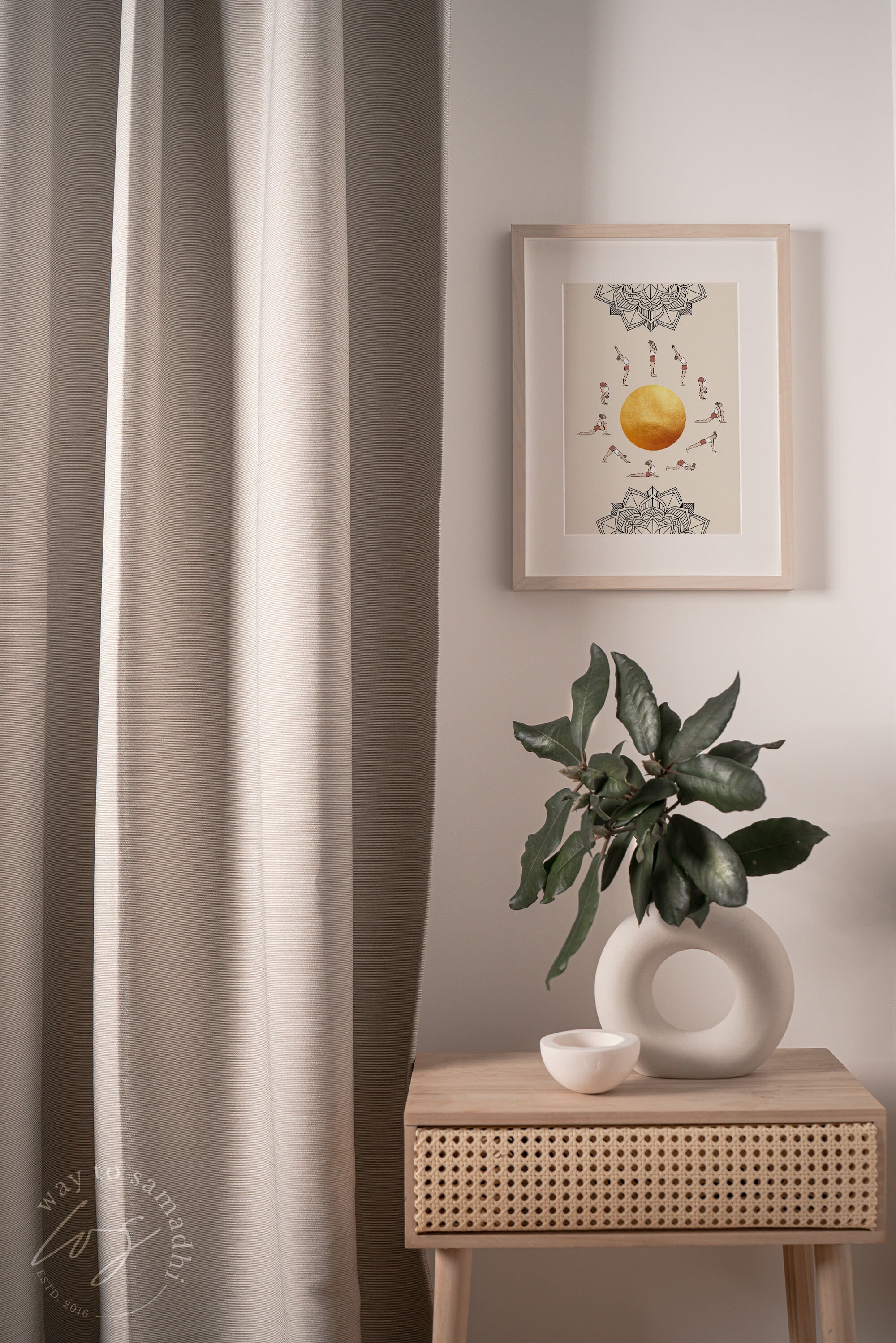 Surya Namaskar Yoga Sequence Wall Art Sun Salutation Yoga Printable