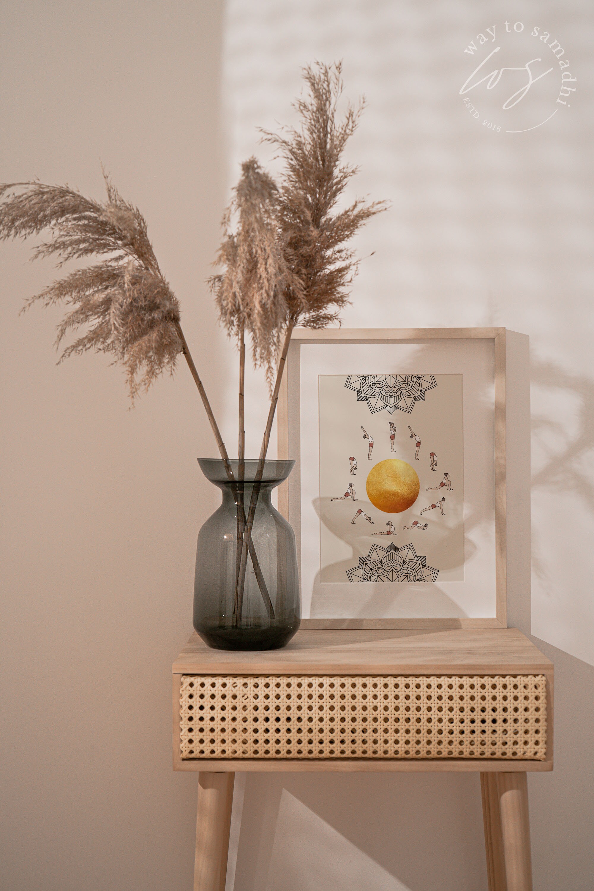 Surya Namaskar Yoga Sequence Wall Art Sun Salutation Yoga Printable