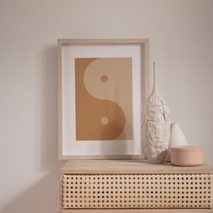 Boho Yinyang Printable | Terracotta Ying Yang Symbol Wall Art | Spiritual Poster ** Instant Download **