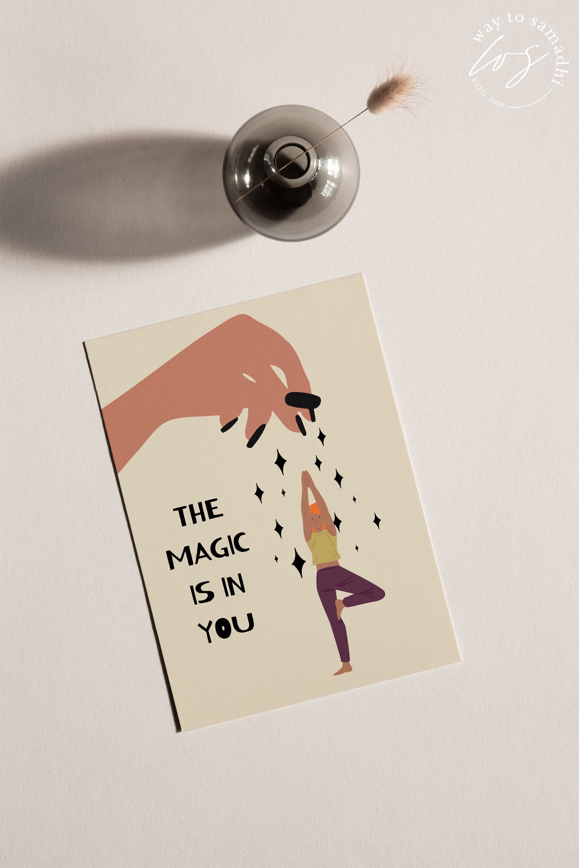 halloween yoga greeting card yoga pose art card printable etsy