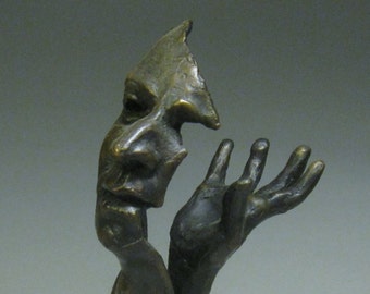 Head of a Man / Bronze Figurative Sculpture / Valerie Gilman / Taproot Arts and Insight