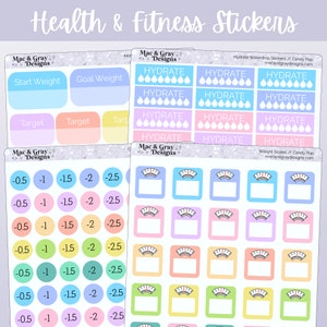 Candy Pop Weight Loss Stickers: Fitness Habit Trackers