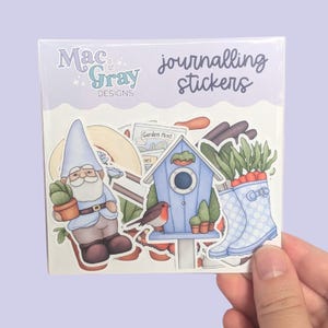 Frühling Garten Journaling Aufkleber | Aufkleber | Planer Aufkleber | Scrapbooking Aufkleber | Natur-Aufkleber | Tier Wichtel Stickers Pack