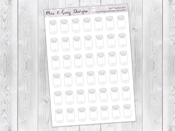 syn tracker stickers slimming world inspired weight loss stickers tracking weight loss