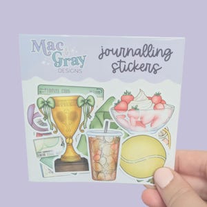 Tennis Champion Journaling Stickers // Sticker Pack | Planer Aufkleber | Scrapbooking Aufkleber | Matte Sticker fürs Memory Journal