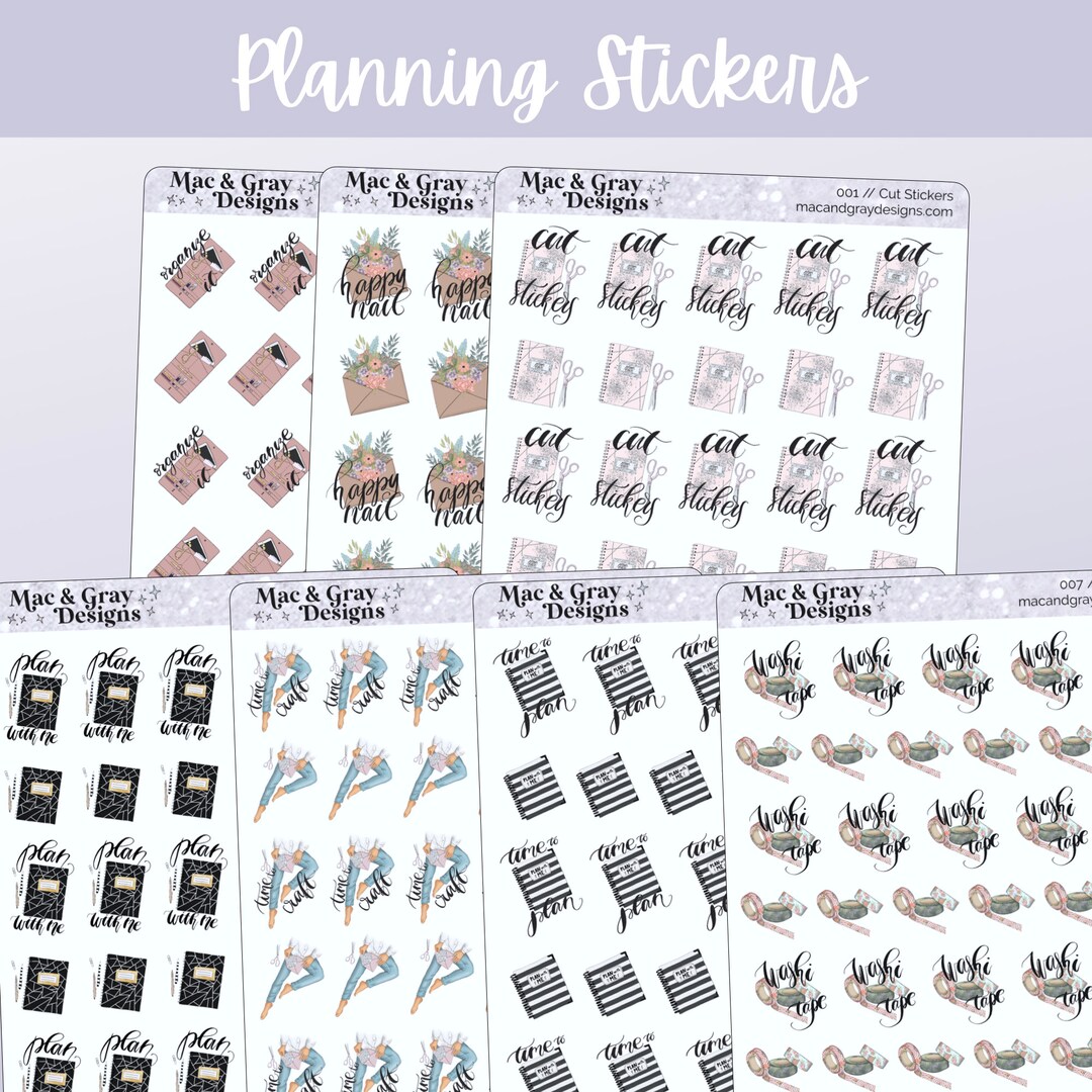 Planner Stickers // Functional Stickers | Washi Tape Stickers | Planner ...