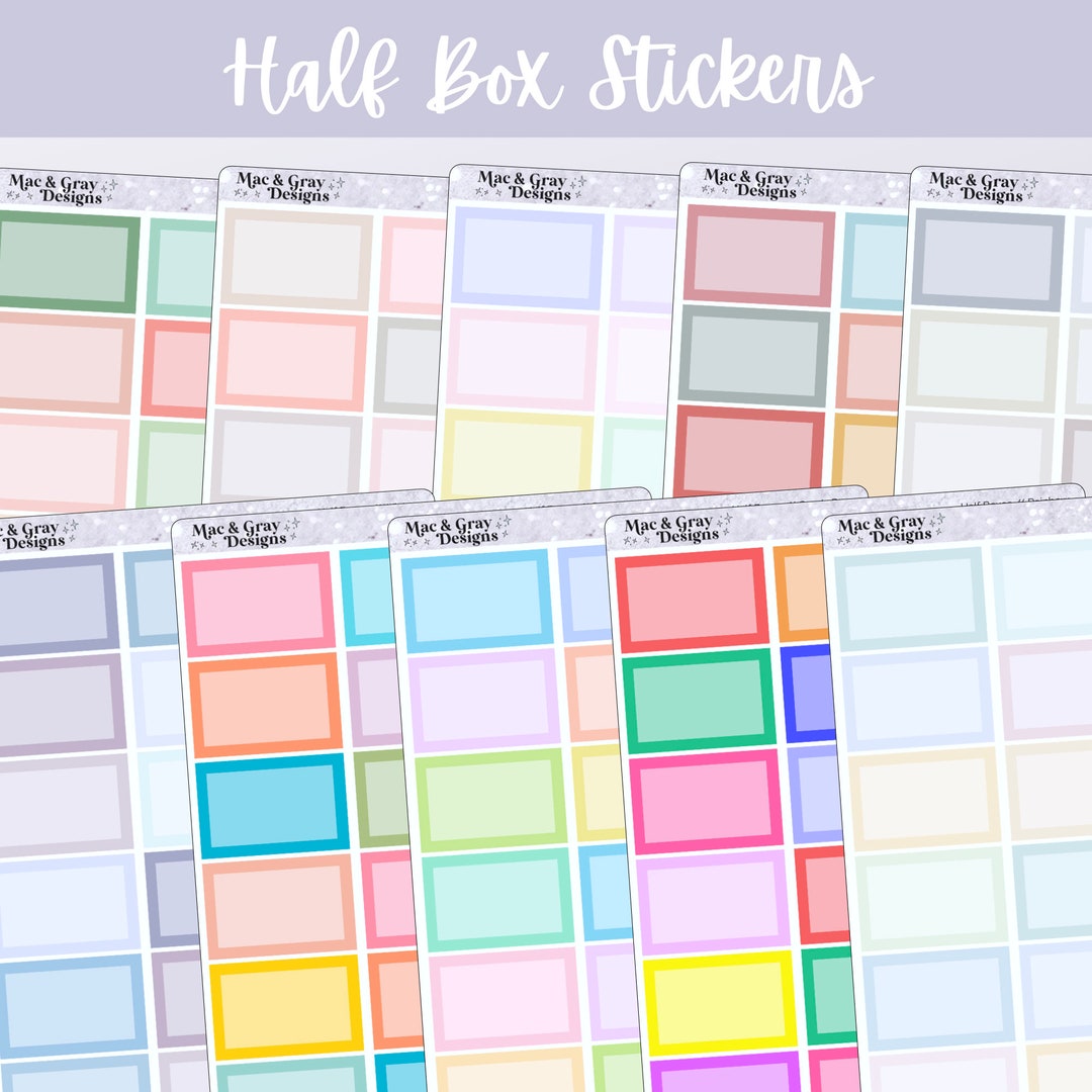 Half Box Planner Stickers: Functional To-do List Stickers - Etsy