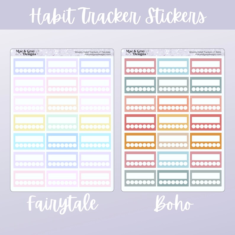 Weekly Habit Tracker Stickers // Planner Sticker Essentials, Functional ...