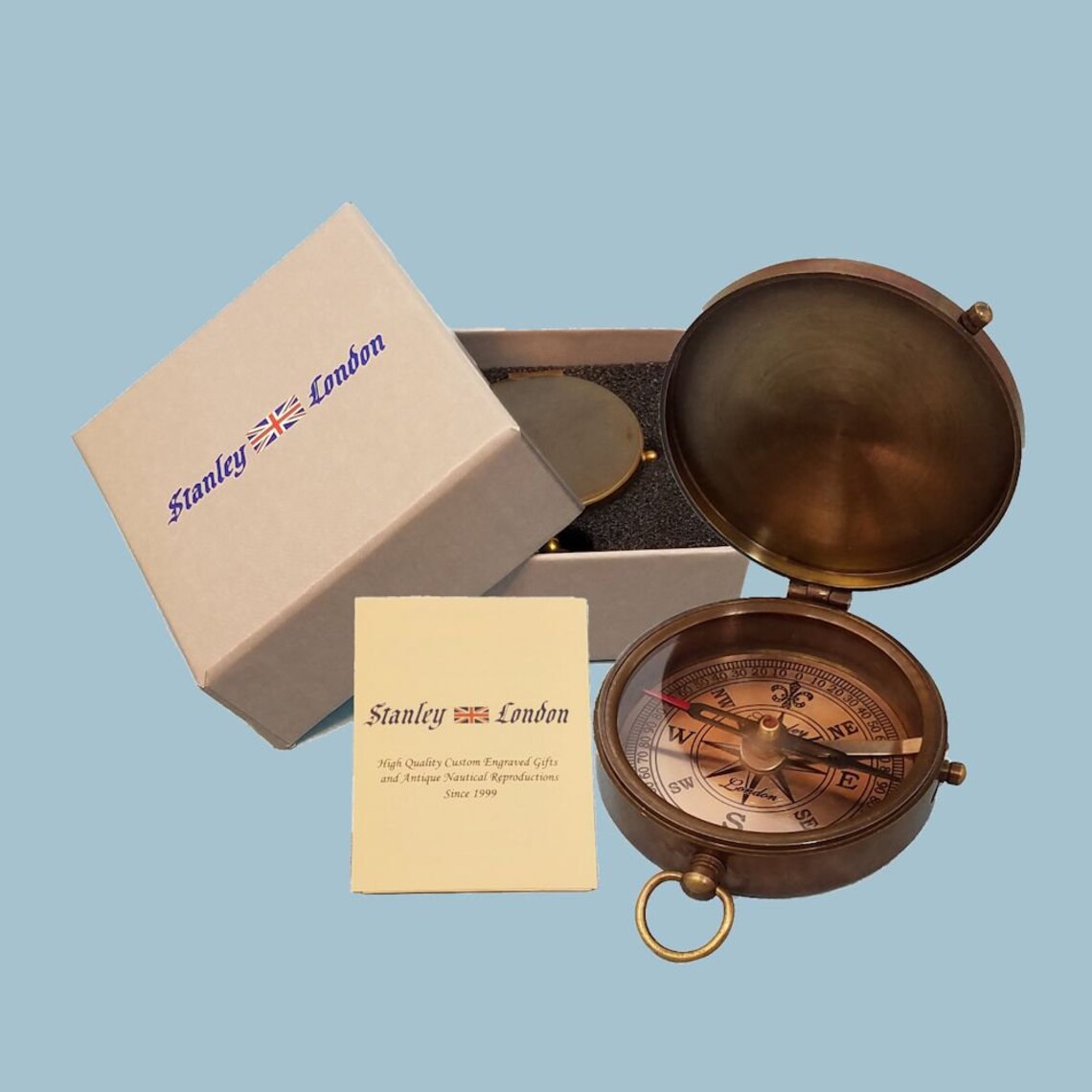 Personalized Pocket Compass Gift Engraved Personalized Etsy