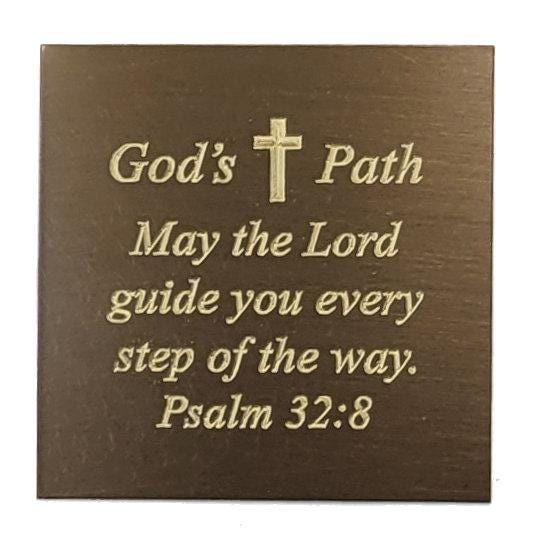 Cross with Psalm 32:8 Note Block Cross with Psalm 32:8 Note Block
