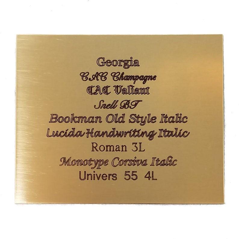 Personalized Custom Engraved Brass Plaque Name Plate Art Etsy