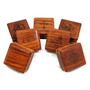 Engravable Small Plain Hardwood Storage Case