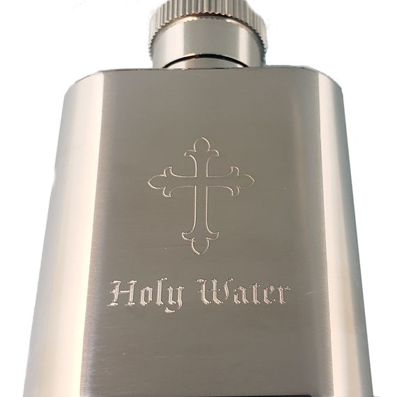 1 OZ Holy Water Flask Engraved Personalized Religious Gift Etsy