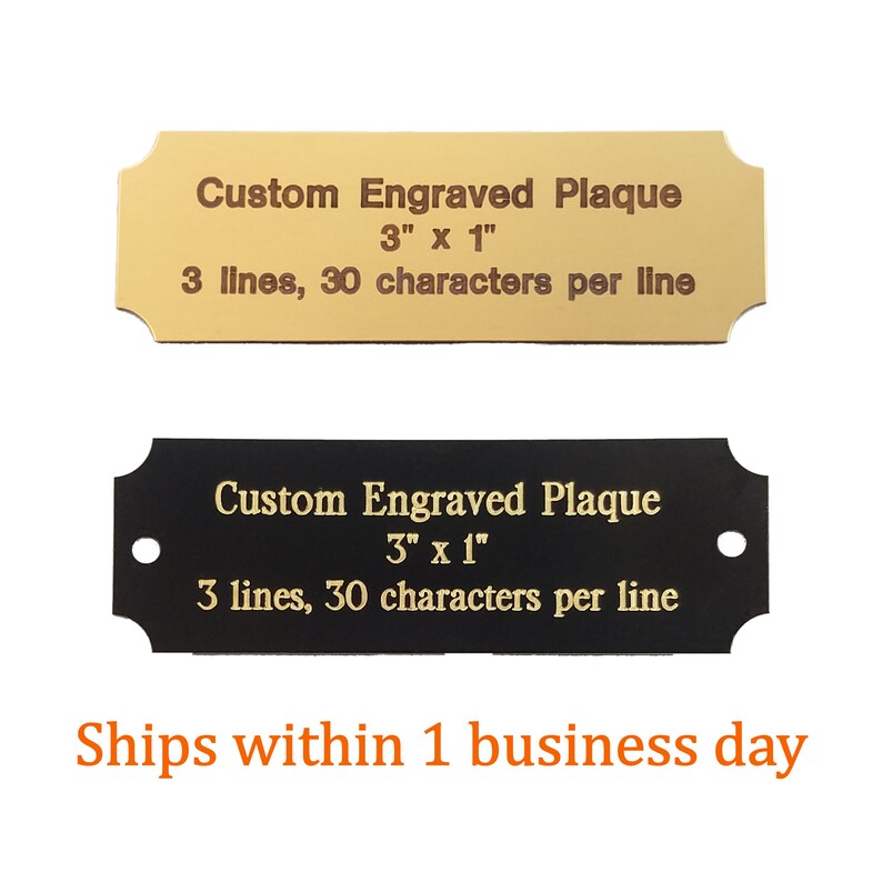 Personalized Custom Engraved Brass Plaque Name Plate Art Etsy