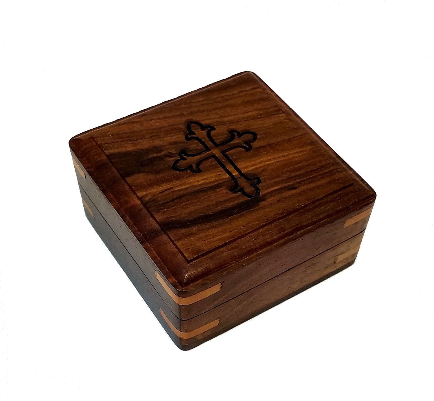 Rosary Box | Optional Personalized Plaque Engraved Free of Charge | Perfect for Baptisms, Confirmations, Birthdays and more