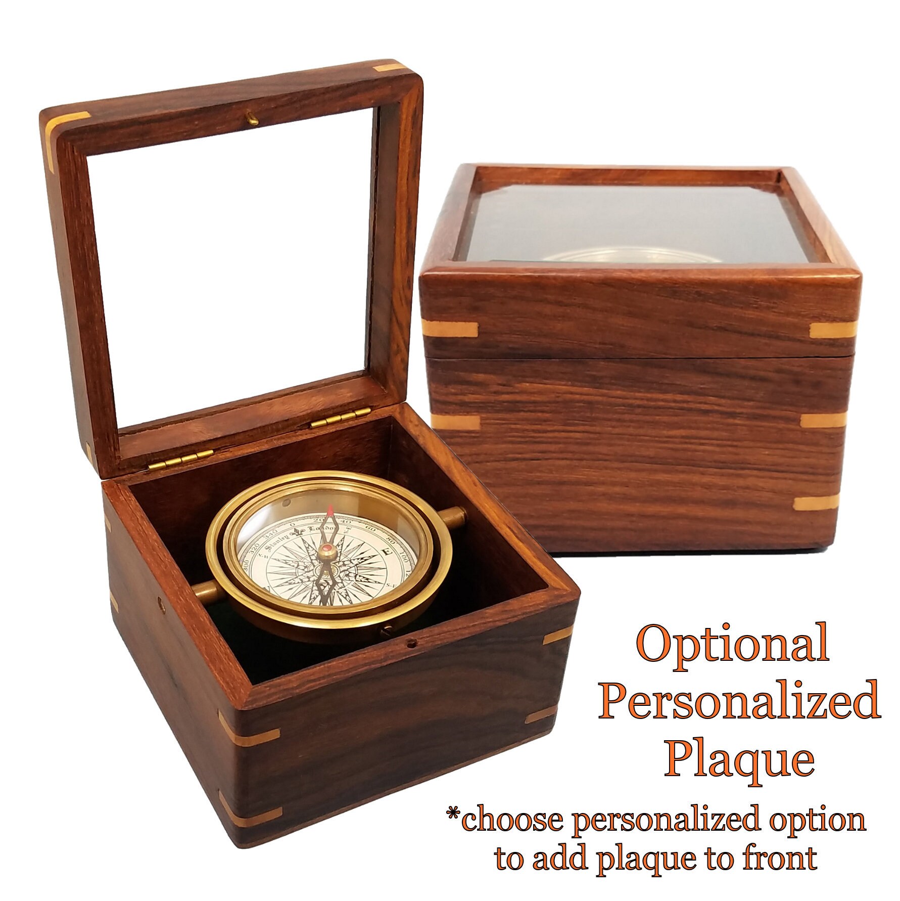 Personalized Desk Compass Gift Custom Engrave Small Boxed Etsy