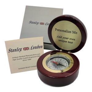 Engraved Executive Navigator&#39;s Desk Compass in Piano Finish Case | Personalized Gift for Business Promotion, Leadership Summit, Graduation