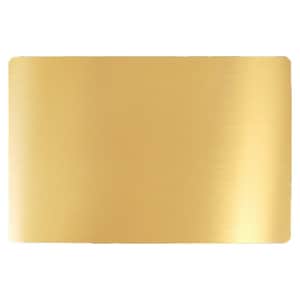 Puede incluir: Una l&aacute;mina de metal de color oro macizo con un acabado cepillado.