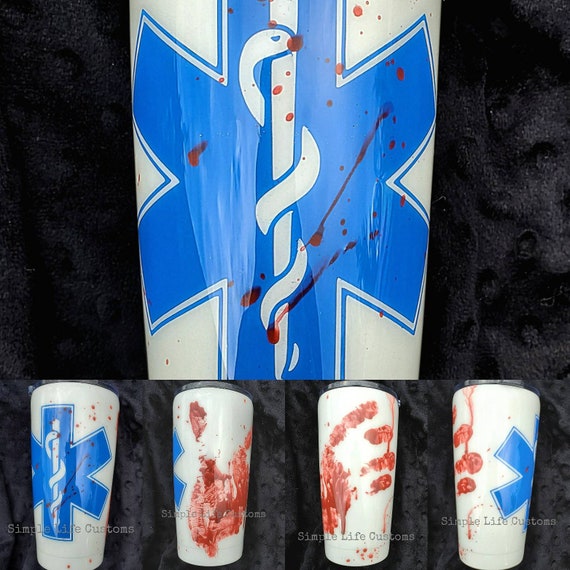 EMS Star of Life Blue Diamond Plate Sublimation Tumbler – Artsy Niche  Creations