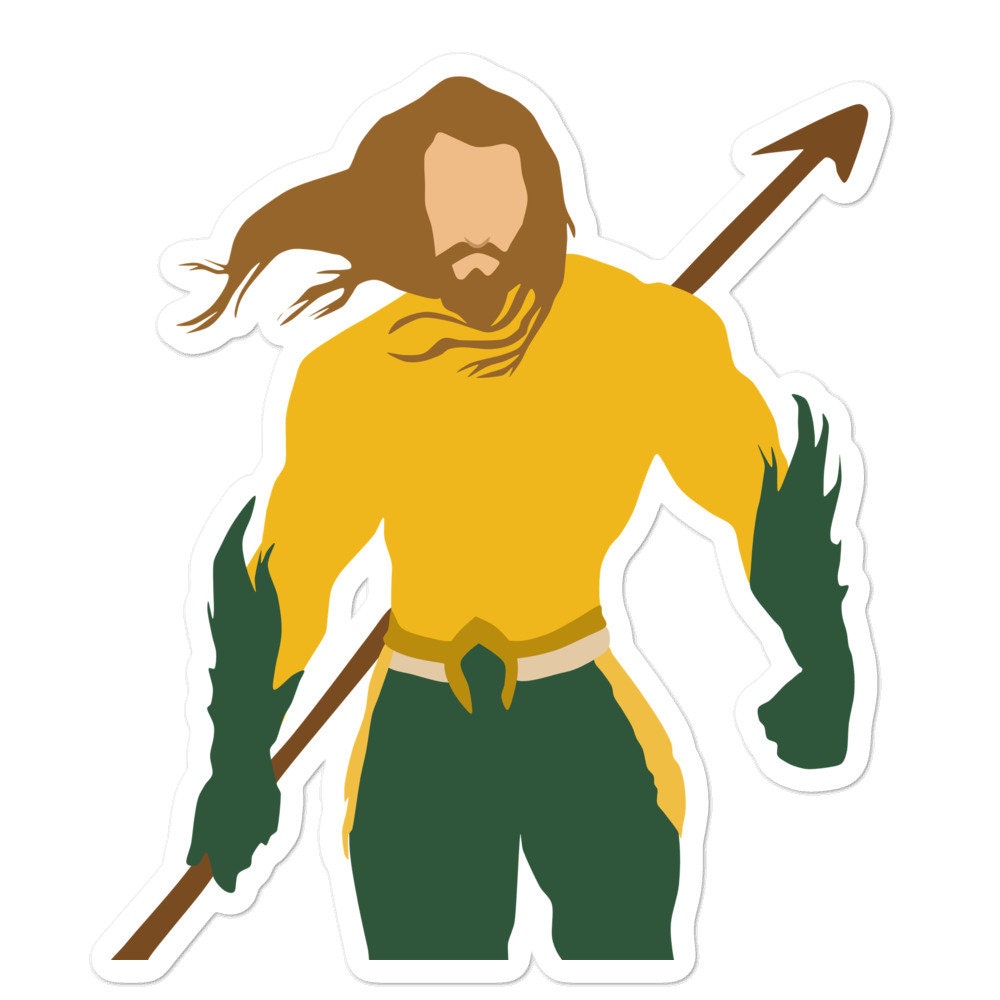 Aquaman Vinyl Sticker / Pegatinas de la Liga de la Justicia / Jason Momoa  Aquaman / DC Comic Superheroes / Snyder Cut - Etsy México, image size:1000x1000