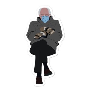 Bernie Sanders Sticker | Inauguration Meme | Bernie Mittens Stickers - Etsy
