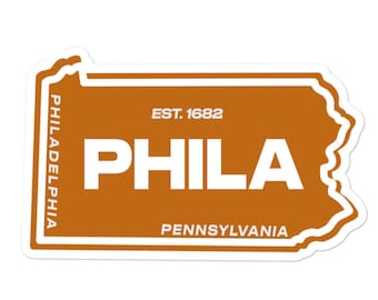 PHILA vinylklistermärke | Philadelphia, Pennsylvania State Stickers | Philly Philly