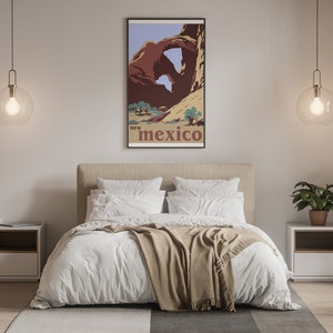 New Mexico Vintage Poster | US States Travel Print