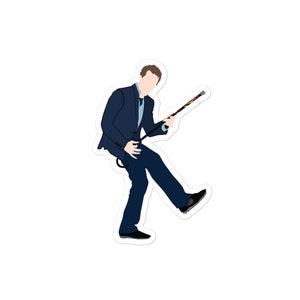House MD Vinyl Sticker | House TV Series Character Stickers | Hugh Laurie | House Guitar Cane Sticker
