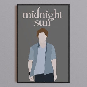 Midnight Sun Poster | Twilight Saga Wall Art | Minimalist Edward Cullen Cutout Print