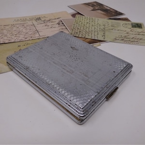 Portasigarette vintage, portasigarette in metallo, vecchio regalo fumatori tabacchiera, accessorio fumatori, scatola di latta del tabacco, scatola di latta per sigarette, tabacchia