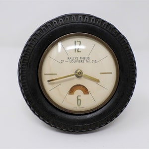 Vintage German Clock, Rare Mechanical Clock, Retro Desk Clock, Old Table Clock, Working, Motorist Gift, Made in Germany, 1960s